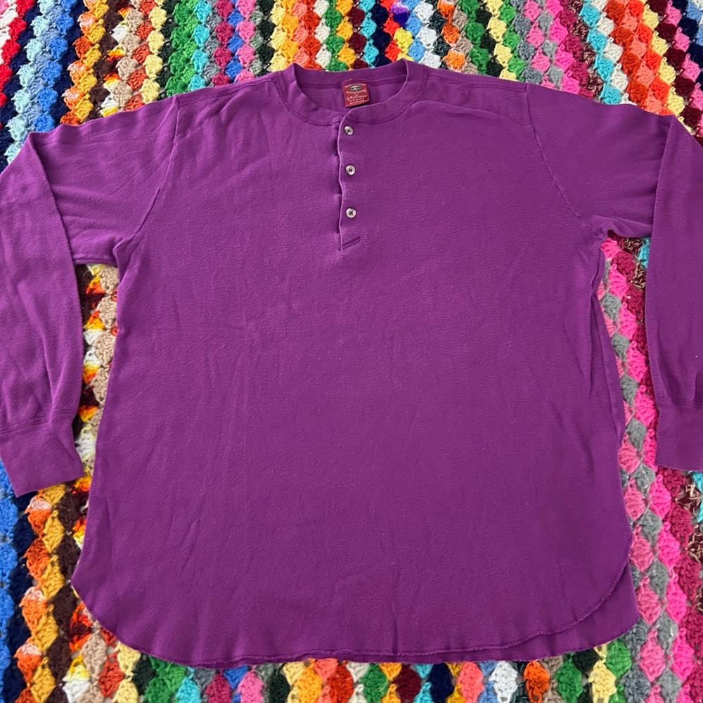 Vintage 90s Violet The Northeastern Knitting Company Henley Oversized US…
